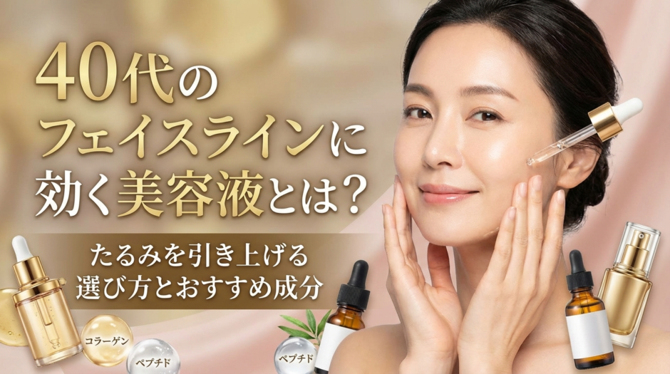 40代のフェイスラインに効く美容液とは？たるみを引き上げる選び方とおすすめ成分
