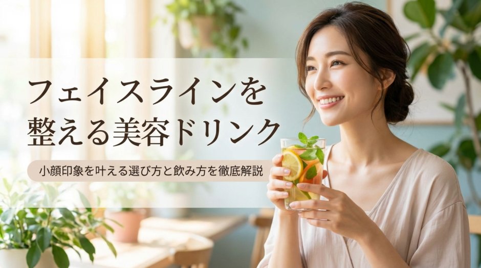 フェイスラインを整える美容ドリンクとは？小顔印象を叶える選び方と飲み方を徹底解説