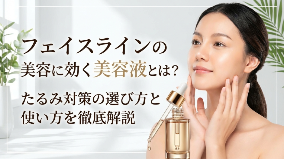 フェイスラインの美容に効く美容液とは？たるみ対策の選び方と使い方を徹底解説