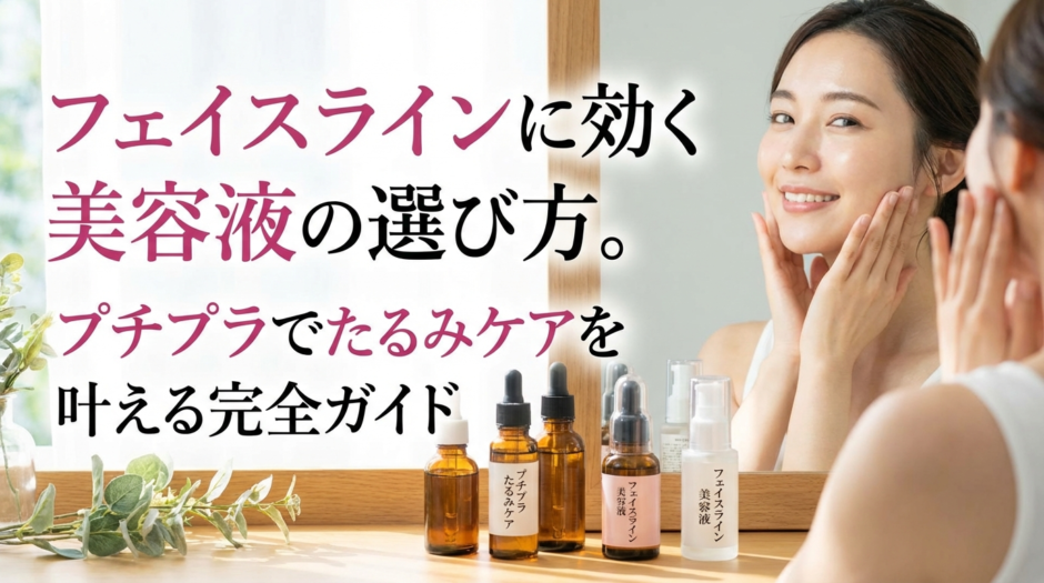 フェイスラインに効く美容液の選び方。プチプラでたるみケアを叶える完全ガイド