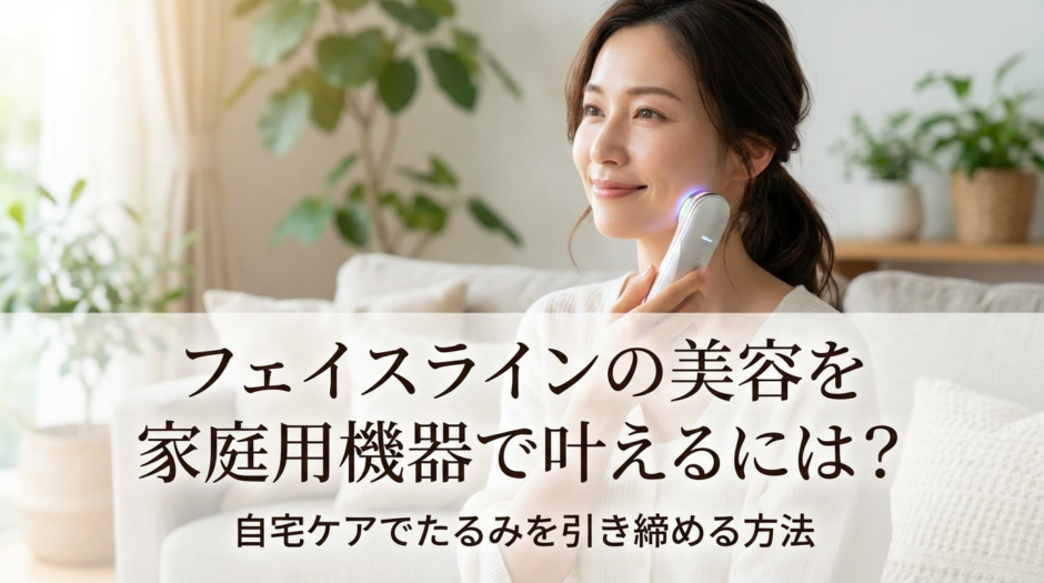 フェイスラインの美容を家庭用機器で叶えるには？自宅ケアでたるみを引き締める方法